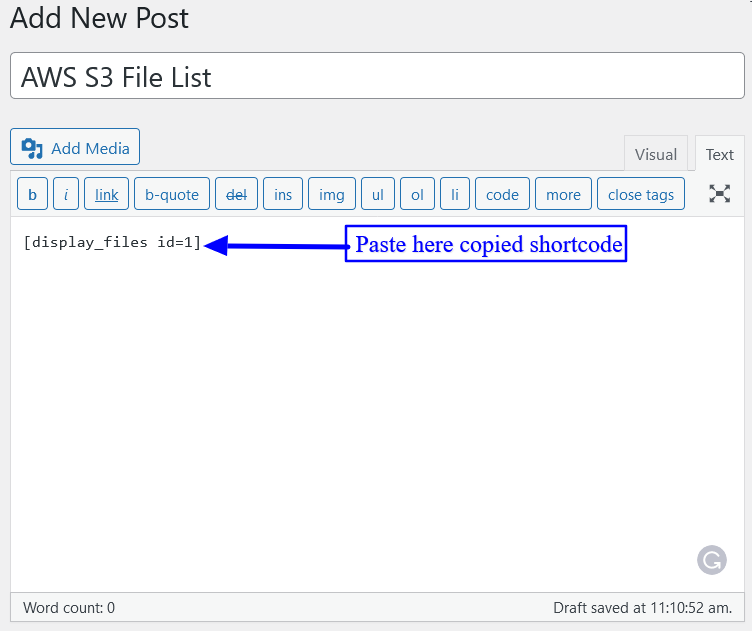 Show Files & Folders Listing From AWS - WP Display Files